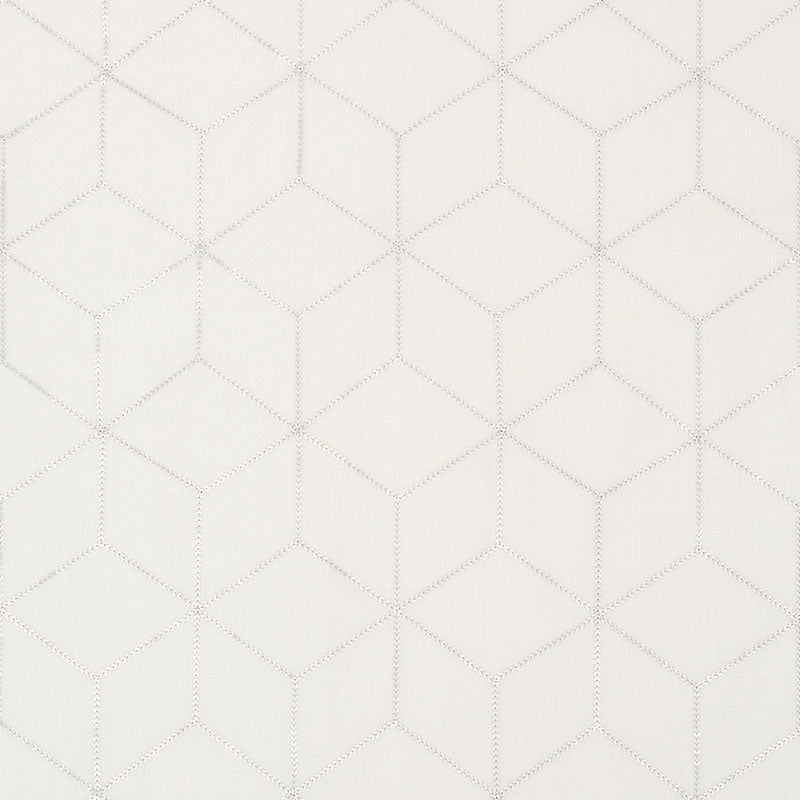 Schumacher 72670 ATRIA SHEER in SILVER Fabric - SHEERS & CAS