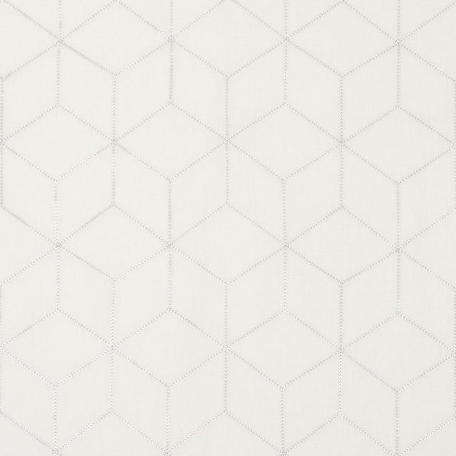 Schumacher 72670 ATRIA SHEER in SILVER Fabric - SHEERS & CAS