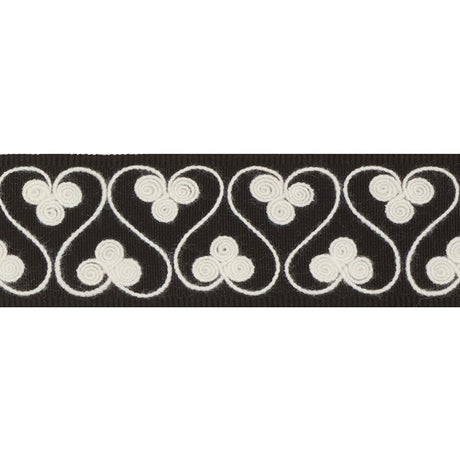 Schumacher 72743 Coquette Tape in BLACK Trim - ONCE UPON A T