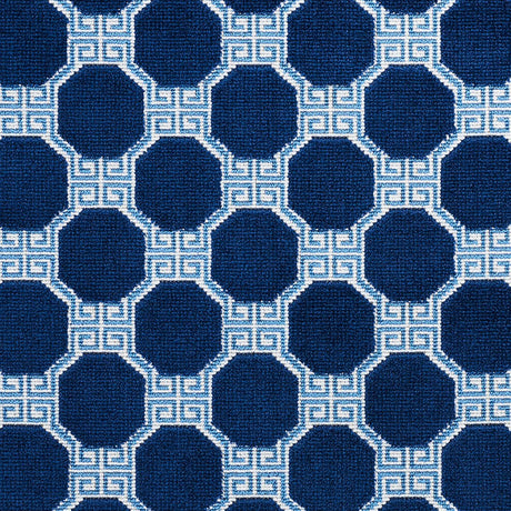 Schumacher Octavia Velvet Sapphire Fabric - Eade's Wallpaper