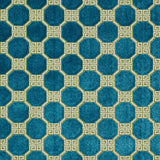 Schumacher Octavia Velvet Peacock Fabric - Eade's Wallpaper