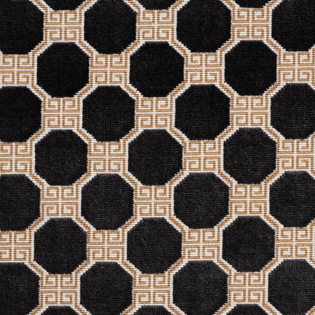 Schumacher Octavia Velvet Onyx Fabric - Eade's Wallpaper