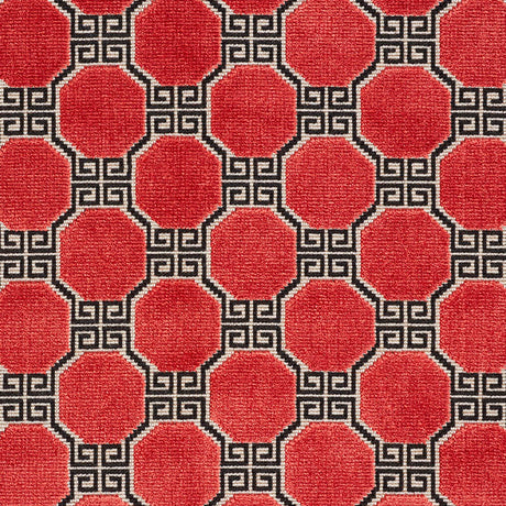 Schumacher Octavia Velvet Ruby Fabric - Eade's Wallpaper