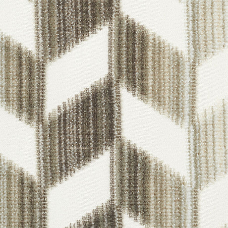 Schumacher Chevron Strié Velvet Stone Fabric