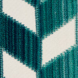 Schumacher Chevron Strié Velvet Peacock Fabric