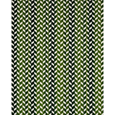 Schumacher Chevron Strié Velvet Emerald Fabric