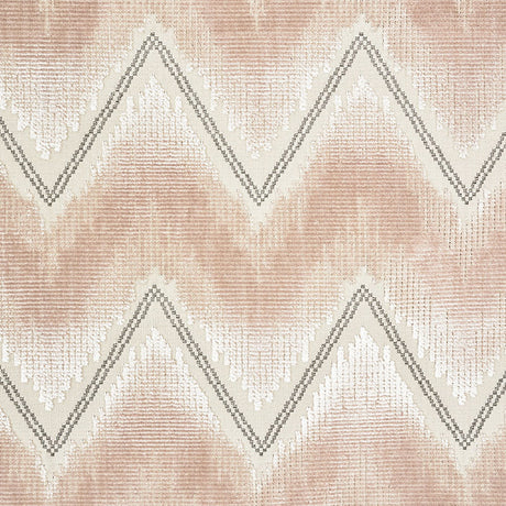 Schumacher Chevron Velvet Blush Fabric