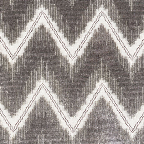 Schumacher Chevron Velvet Grey Fabric