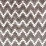 Schumacher Chevron Velvet Grey Fabric