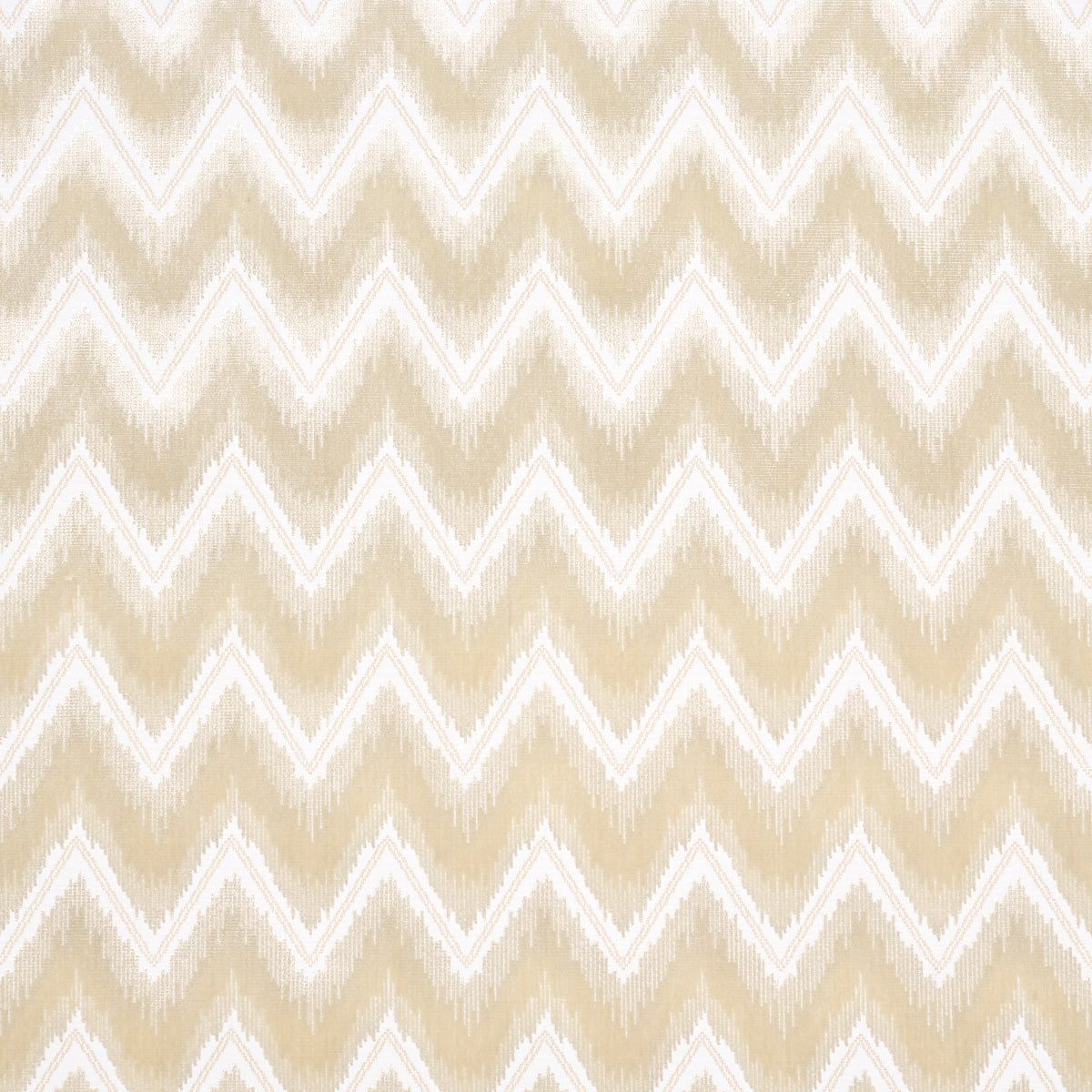 Schumacher Chevron Velvet Champagne Fabric
