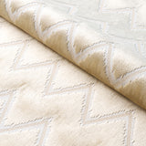 Schumacher Chevron Velvet Champagne Fabric