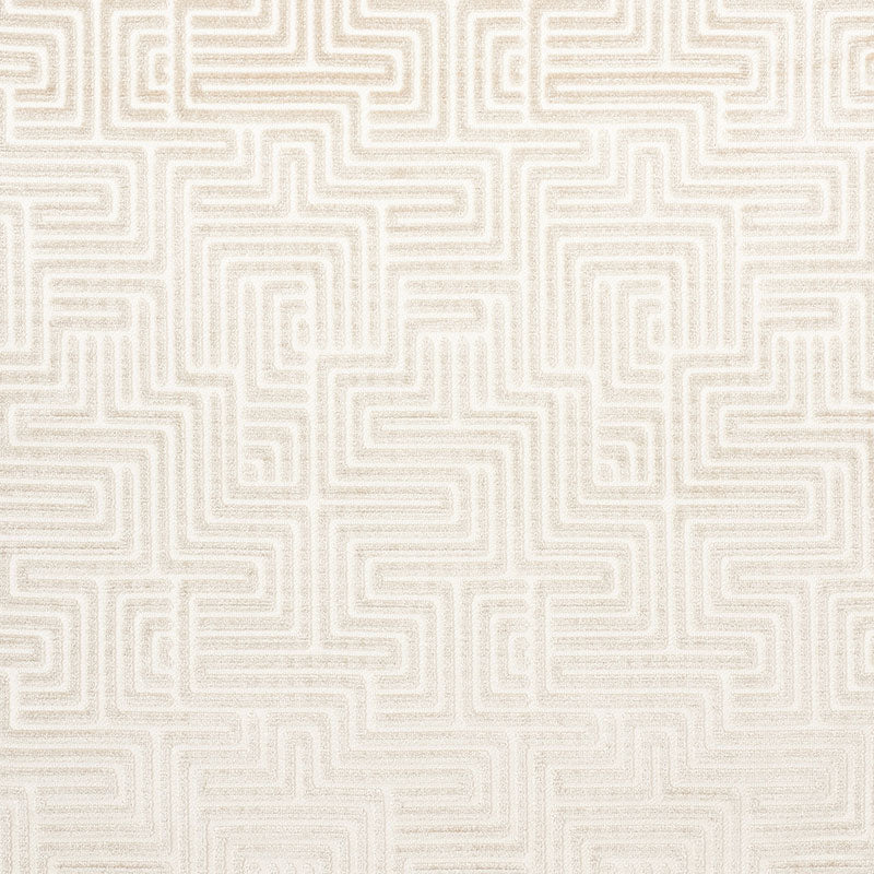 Schumacher Lisboa Velvet Pearl Fabric - Eade's Wallpaper