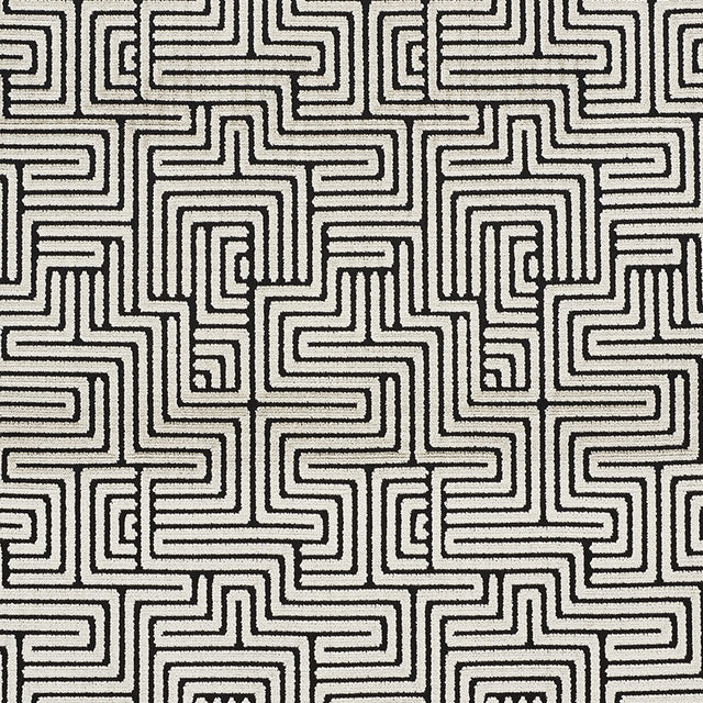 Schumacher Lisboa Velvet Obsidian Fabric - Eade's Wallpaper