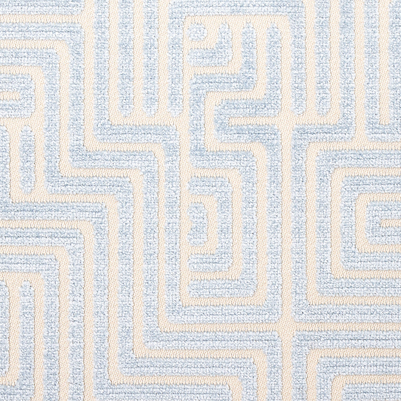 Schumacher Lisboa Velvet Sky Fabric - Eade's Wallpaper