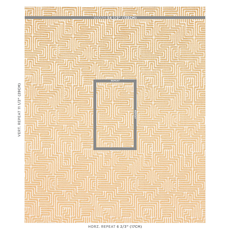 Schumacher Lisboa Velvet Gold Fabric - Eade's Wallpaper
