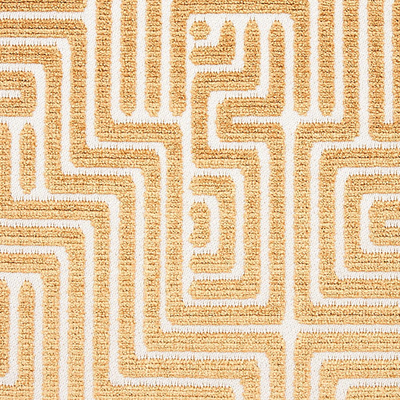 Schumacher Lisboa Velvet Gold Fabric - Eade's Wallpaper