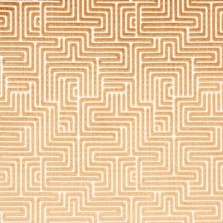 Schumacher Lisboa Velvet Gold Fabric - Eade's Wallpaper