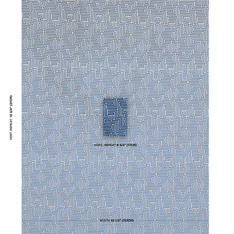 Schumacher Lisboa Velvet Midnight Blue Fabric - Eade's Wallpaper