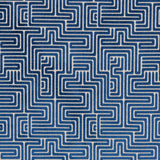 Schumacher Lisboa Velvet Midnight Blue Fabric - Eade's Wallpaper