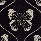 Schumacher Papillon Velvet Onyx Fabric - Eade's Wallpaper