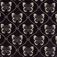Schumacher Papillon Velvet Onyx Fabric - Eade's Wallpaper