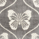Schumacher Papillon Velvet Pewter Fabric - Eade's Wallpaper
