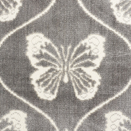 Schumacher Papillon Velvet Pewter Fabric - Eade's Wallpaper