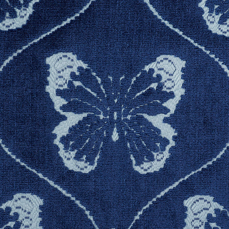 Schumacher Papillon Velvet Sapphire Fabric - Eade's Wallpaper
