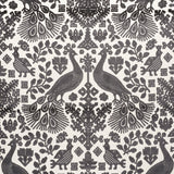 Schumacher Pavone Velvet Carbon Fabric - Eade's Wallpaper