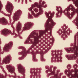 Schumacher Pavone Velvet Garnet Fabric - Eade's Wallpaper