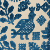 Schumacher Pavone Velvet Peacock Fabric - Eade's Wallpaper
