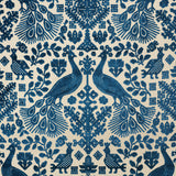 Schumacher Pavone Velvet Peacock Fabric - Eade's Wallpaper