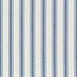 Schumacher Ojai Stripe Prussian Blue Fabric - Eade's Wallpaper