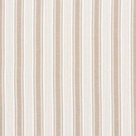 Schumacher Ojai Stripe Neutral Fabric - Eade's Wallpaper
