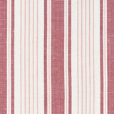 Schumacher Ojai Stripe Red Fabric - Eade's Wallpaper