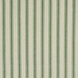 Schumacher Ojai Stripe Leaf Green Fabric - Eade's Wallpaper