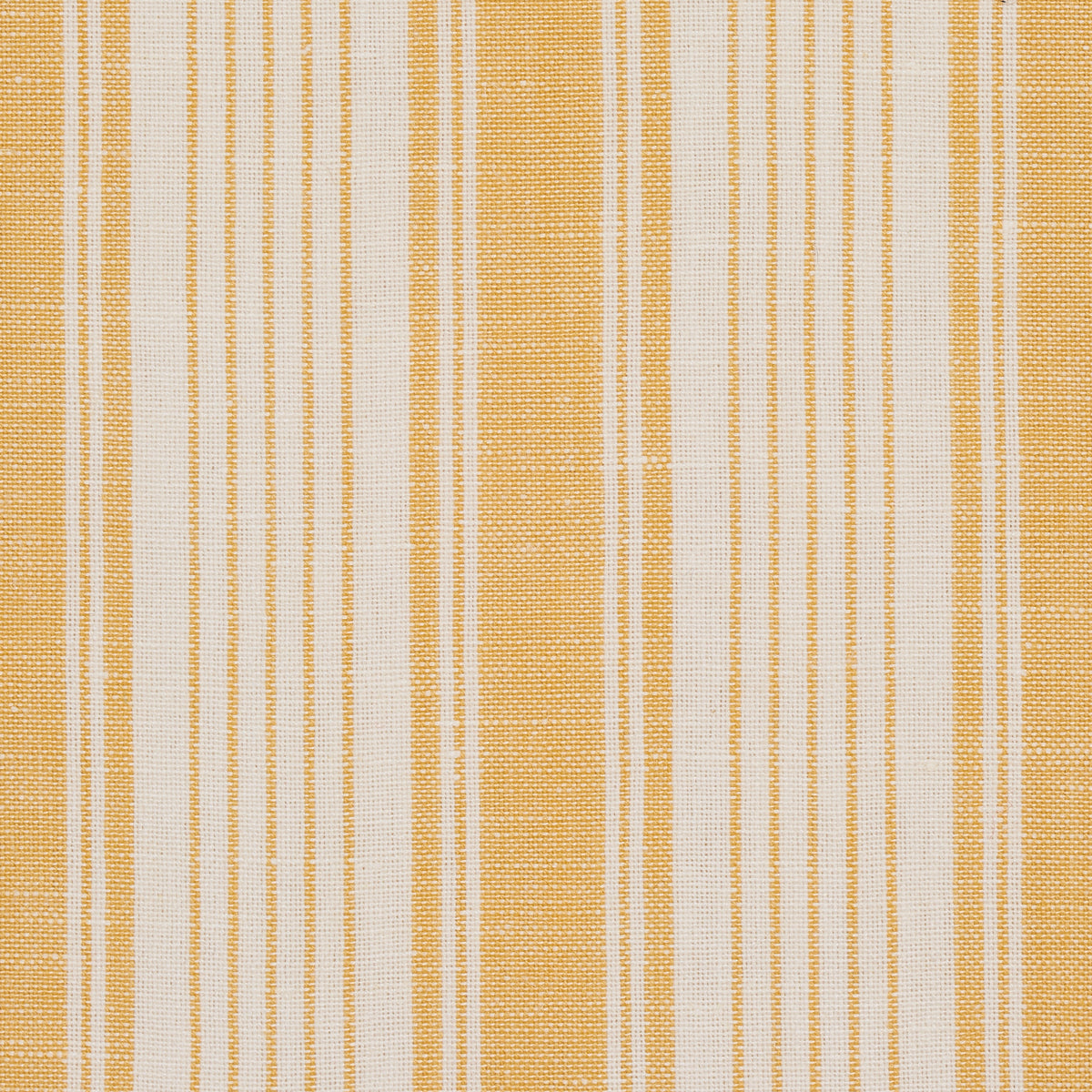 Schumacher Ojai Stripe Yellow Fabric - Eade's Wallpaper