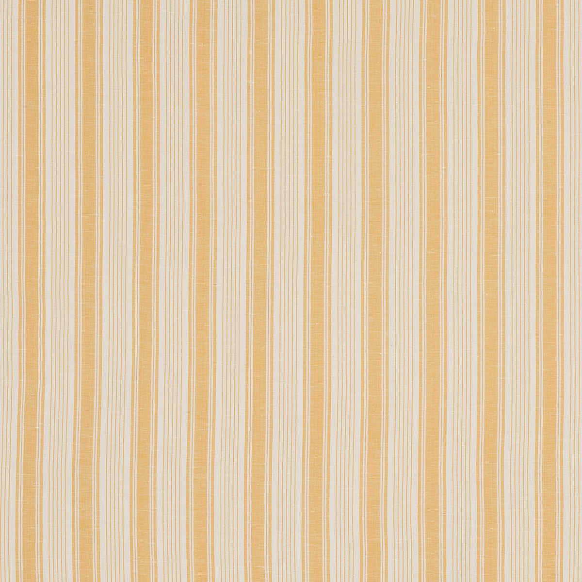 Schumacher Ojai Stripe Yellow Fabric - Eade's Wallpaper