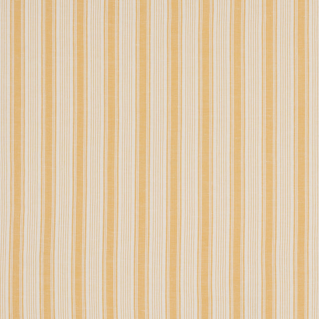 Schumacher Ojai Stripe Yellow Fabric - Eade's Wallpaper