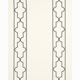 Schumacher Limitless Lattice Black & White Fabric - Eade's Wallpaper