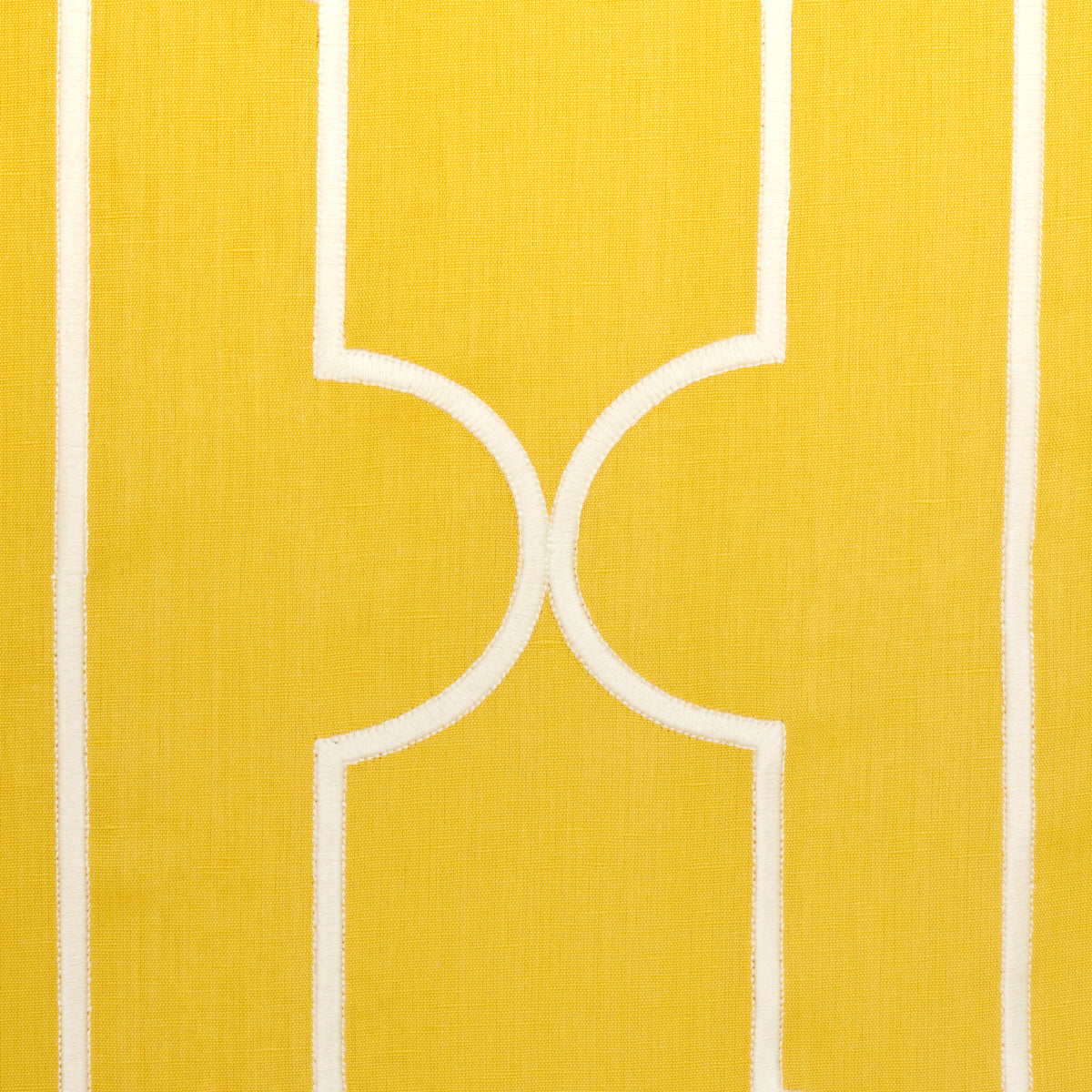 Schumacher Limitless Lattice Yellow Fabric - Eade's Wallpaper