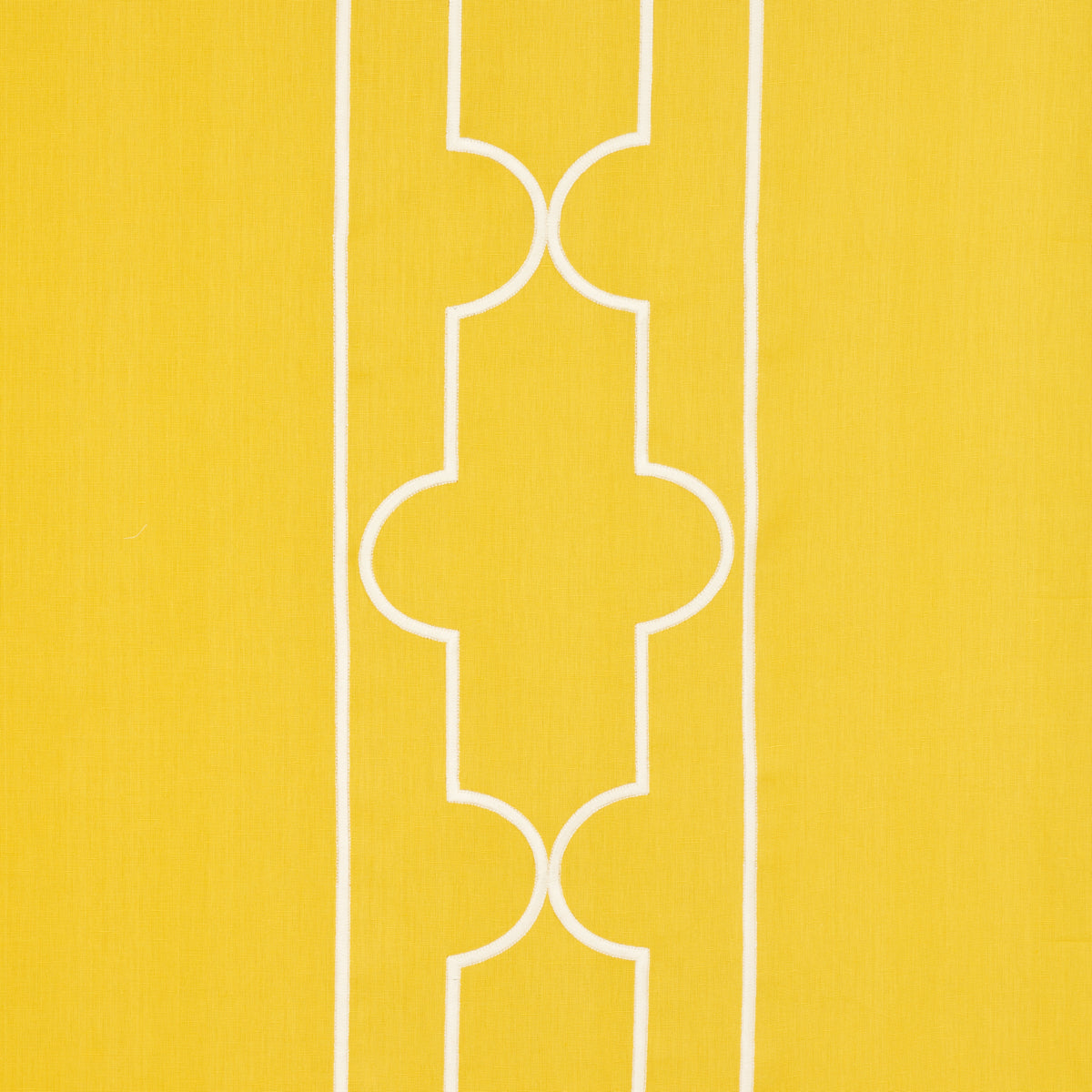 Schumacher Limitless Lattice Yellow Fabric - Eade's Wallpaper