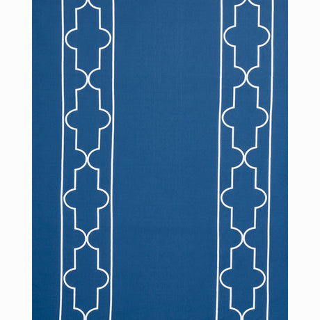 Schumacher Limitless Lattice Royal Fabric - Eade's Wallpaper