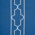 Schumacher Limitless Lattice Royal Fabric - Eade's Wallpaper
