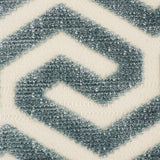 Schumacher Ming Fret Velvet Mineral Fabric - Eade's Wallpaper