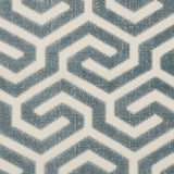 Schumacher Ming Fret Velvet Mineral Fabric - Eade's Wallpaper