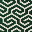 Schumacher Ming Fret Velvet Emerald Fabric - Eade's Wallpaper