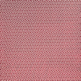 Schumacher Ming Fret Velvet Red Fabric - Eade's Wallpaper