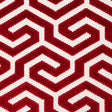 Schumacher Ming Fret Velvet Red Fabric - Eade's Wallpaper