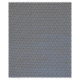 Schumacher Ming Fret Velvet Navy Fabric - Eade's Wallpaper